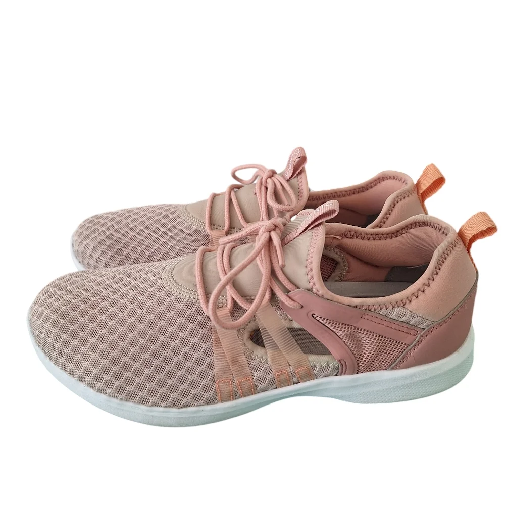 Vionic Women's Adore Dusty Pink Mesh Leather Acitve Sneakers Shoes Size 9